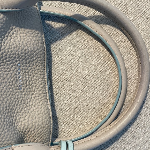 Coach Restored Bleecker Preston Satchel — Light Beige with Mint Trim - Picture 10 of 11